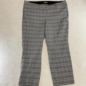 Lane Bryant Womens Plus size 24R The Allie Stretch Plaid Pants Casual Business